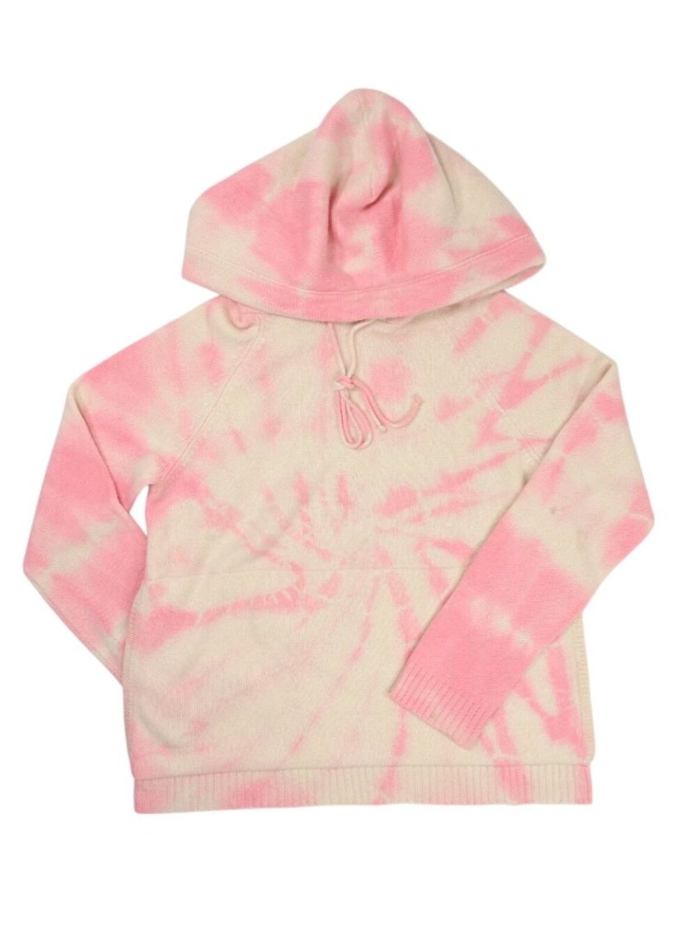 Harden Tie Dye Cashmere Hoodie in Pink White